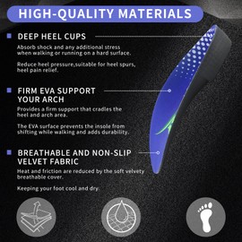 FitFeet High Arch Support Insoles，3/4 Length Orthotic Foot Inserts