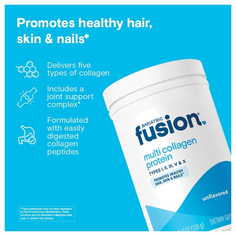 Bariatric Fusion Unflavored Multi Collagen Protein Powder | Hydrolyzed Collagen