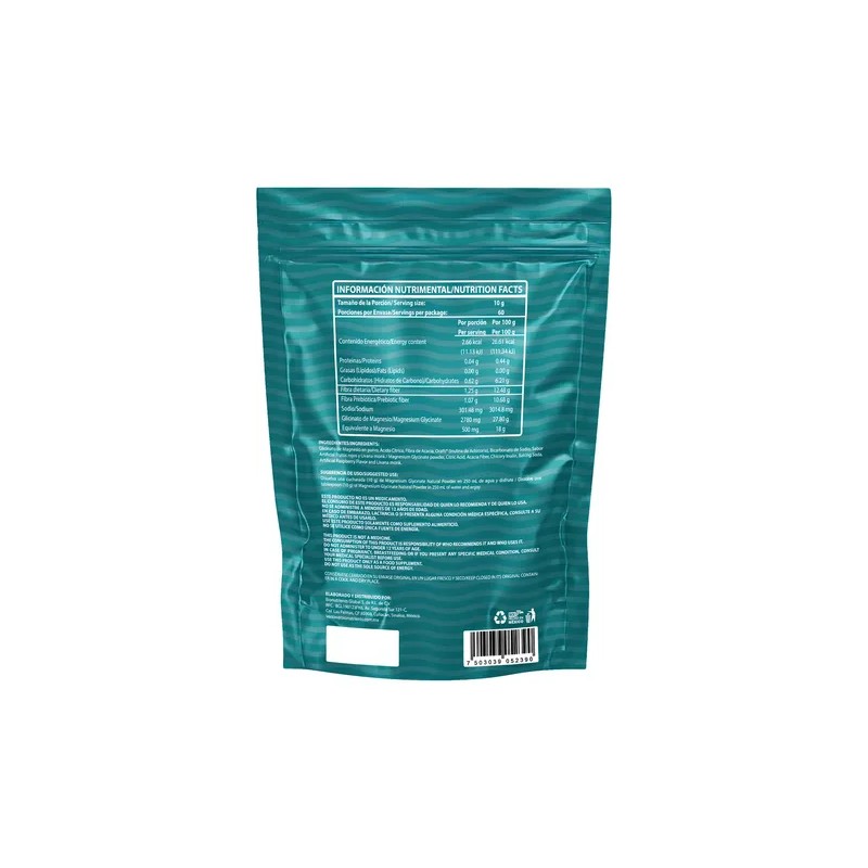 Glicinato De Magnesio Sabor Frambuesa 600 Gr Wellthy