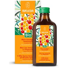 WELEDA Organic Sea Buckthorn Immune Juice - Natural Vitamin C Source to Strengthen the Immune System - Organic Sea Buckthorn Juice without Added Sugar Vitalises Against Fatigue & Fatigue (1 x 200 ml)