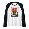 Retro Cyberpunk Samurai Japan Anime Alien Ukiyo-e Funny Art Raglan