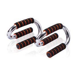 FOCUHUNTER Push Up Bar, Push-ups, Muscle Training, Iron Metal, Set of 2, S Shape, Load Capacity 330.7 lbs (150 kg), Convenient to Carry, Large Pectoral, Brachial Muscles, Abdominal Training