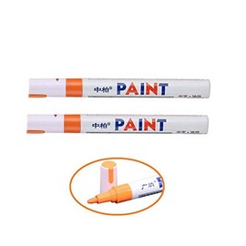 Hallenwerk Orang 101934 Tyre Marker for Car, Motorcycle, Bicycle Tyre, Tyre Marker, Marker Pen, Labelling, Waterproof, Weatherproof, Pack of 2