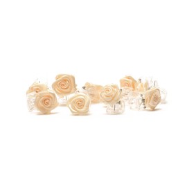 Roses Hair Clips - Bridal Hair Accessory - Rose Hair Clip - Various Colours and Packs beige