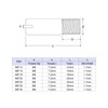 sourcing map 5Pcs M6 x 20mm Slotted Cylindrical Pin 304
