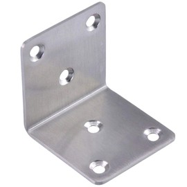 Hyever Stainless Steel Angle Bracket L Shape 90 Degree Corner Brace Joints Plate 6 Pcs