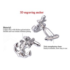 Salutto Anchor Cufflinks with Gift Box