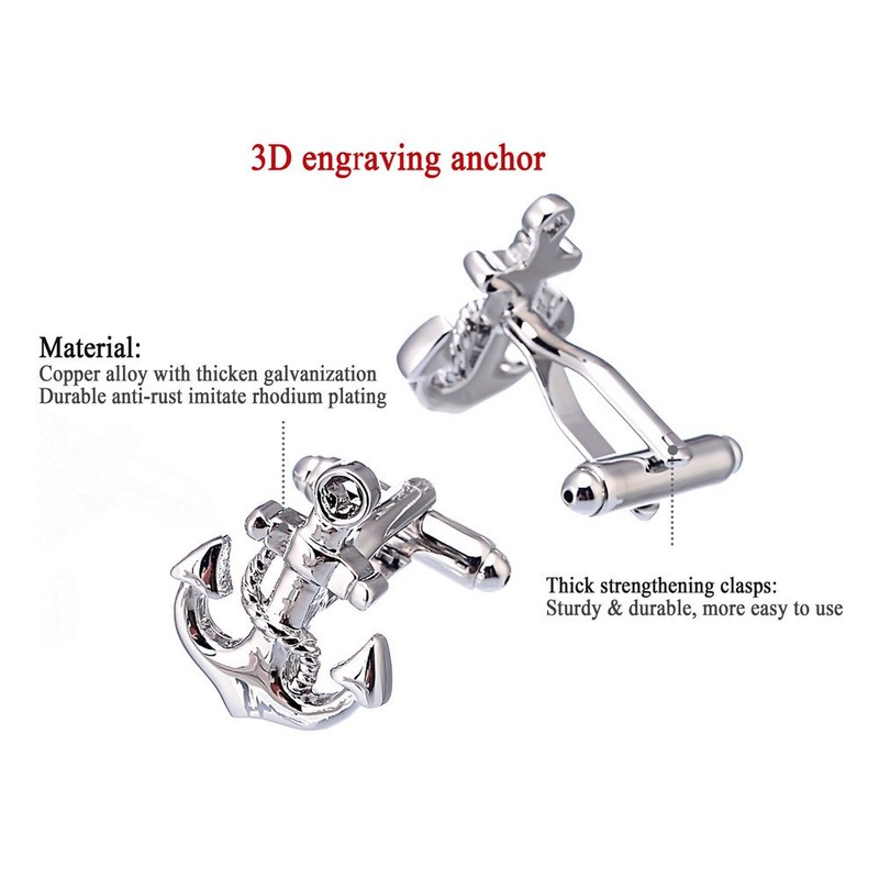 Salutto Anchor Cufflinks with Gift Box
