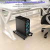 Qcdou PC Stand, Adjustable Mobile CPU Stand Under Desk, Ventilated