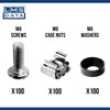 LMS DATA M6 Cage Nuts, Bolts and Washers Kit -