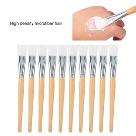 Facial Brush, Soft Hair Mud Applicator DIY Skin Care Tool with Wooden Handle