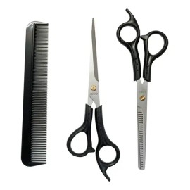 Kit Tijeras Corte Entresacar Lobo Profesional Acero Inoxidable