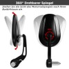 evermotor Motorcycle Handlebar End Mirrors E-Approved E24 360° Adjustable M6
