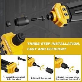 IMQUALI Rivet Nut Tool Rivet Nut Kit, 16" Rivnut Tool Kit with 13 Metric & SAE Mandrels Rivet Nut Assortment Kit with 130 Rivet Nuts, Hand Riveters Nutsert Tool Kit with Durable Blow Molded Case