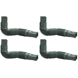 Flex-Drain 85011 Downspout Extension, Green (Four Pack)