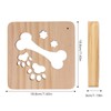 3D Night Lamp Bone Paw Print Pattern Hollow Design Wooden