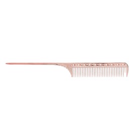 Professional Aluminum Rat Tail Hair Comb for Hairdressers - Portable Styling Tools in Rose Gold for All Hair Types