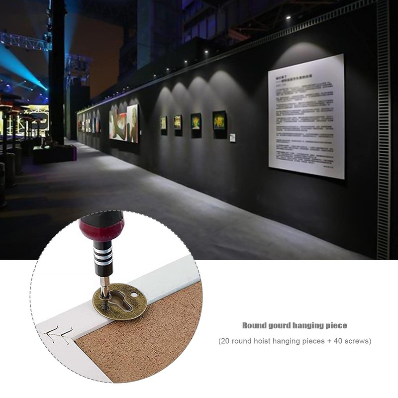 SING F LTD 20x Flat Round Keyhole Hangers Frame with