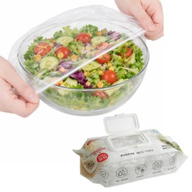 [TIAMORA]【220枚入・フタ付き】食品保存カバー 電子レンジ対応 伸縮タイプ かぶせるだけ簡単 お皿・ボウル・鍋にフィット フードカバー キッチン保存グッズ (1パック)