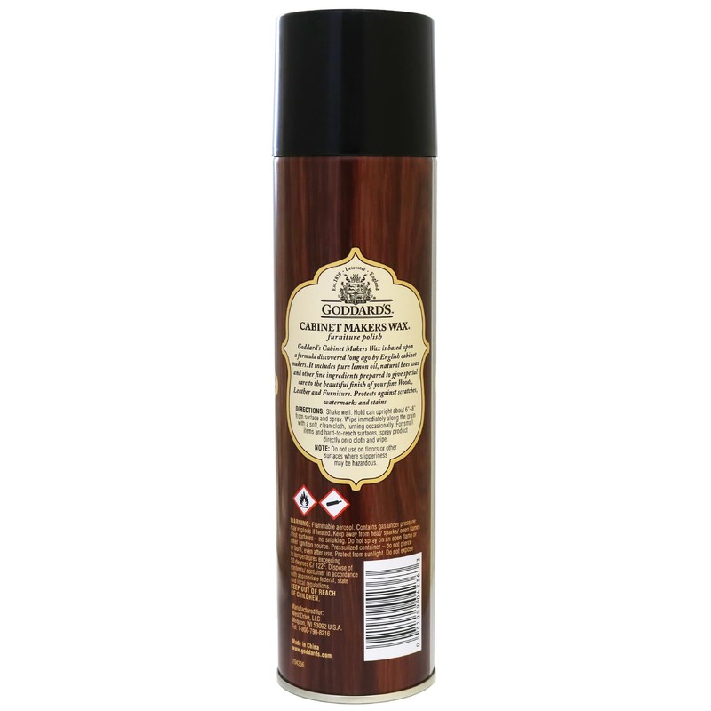 Goddard's Cabinet Makers Wax Spray, Wood Furniture Polish, Conditioner and