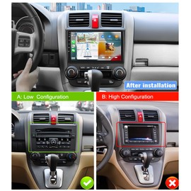8 Core, 4G+64G Android 13 Car Stereo Radio for Honda CRV 2007-2011 Wireless Apple Carplay Android Auto 9 Inch IPS Touchscreen GPS Navigation DSP Audio Bluetooth 5.0 FM/RDS 32EQ WiFi SWC+Backup Cam&Mic