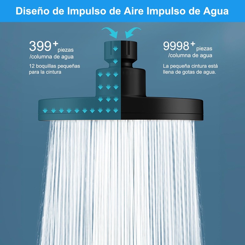 HAWOO Regaderas para Baño, 6 in 1 Multifuncional Cabeza de