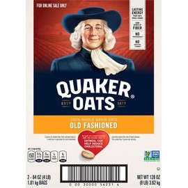 Quaker Old Fashioned Rolled Oats, Non Gmo Project Verified, Two 64Oz B