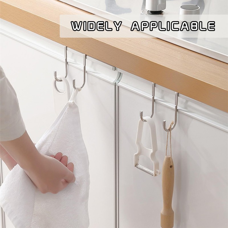 Lumivra 2Pcs Over Door Storage Hooks – Double Hanger for