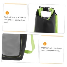 Tofficu Waterproof Waist Bag for Swimming and Boating Adjustable PVC Dry Bag with Phone Holder for Outdoor Adventures for Beach and Kayaking