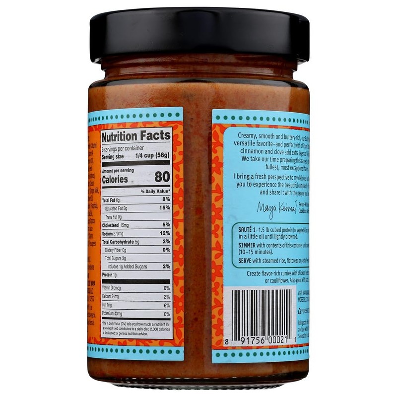 Maya Kaimal Butter Masala Indian Simmer Sauce 12.5 oz each