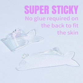 Lomansa Eyelash Lifting Pads, Lash Lifting Pads, Only for Perming Step 1, Ultra Thin and Sticky, Multiple Use as Eye Patches or Eyelash Lift Tape for the Salon (Transparent Glitter)