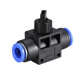 sourcing map 10mm OD Pneumatic Air Flow Control Valve with Push-to-Connect Fitting,Union Straight,Pneumatic Air Speed Controller Valve
