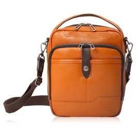 Doubles BKS-7040 Men's Shoulder Bag, Genuine Leather, A5 Storage, Camel