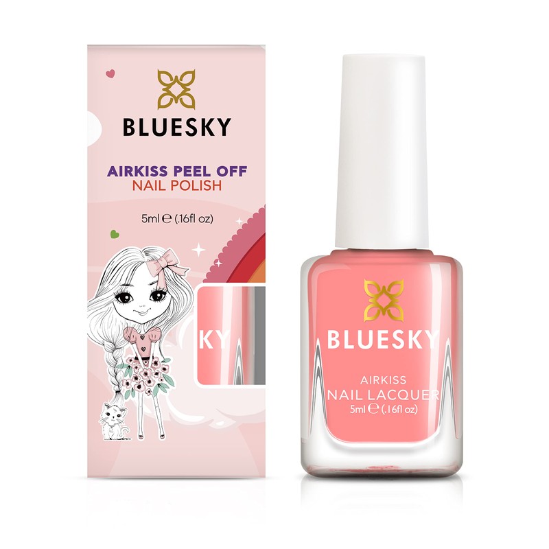 Bluesky Kids Nail Polish - Sea Shell, Coral. Easy Peel,
