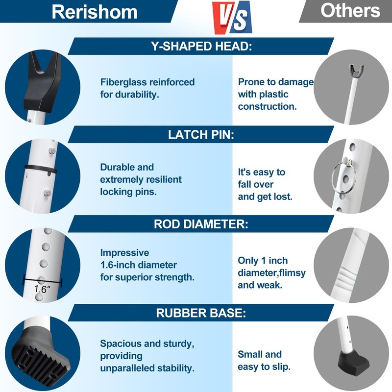 Rerishom Door Security Bar, Door Stoppers Security bar,Heavy Duty Door