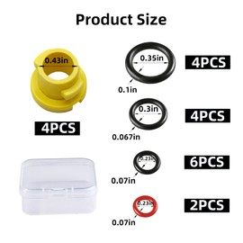 O-Ring Seal Kit Compatible with Karcher Pressure Washer, Compatible with K2 K3 K4 K5 K6 K7 Hose Nozzle, Durable Rubber O Rings for Quick Replacement, Leak Fix, 2.640-729.0 Cleaning Attachment Seals
