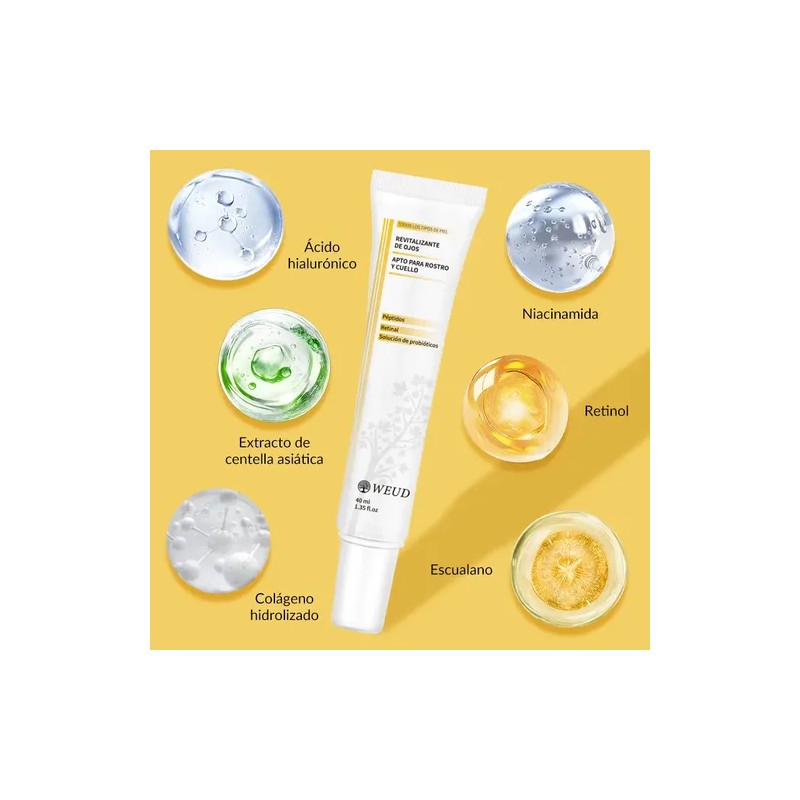 Weud Contorno De Ojos Retinol Antiarrugas Aclarante 40ml X2