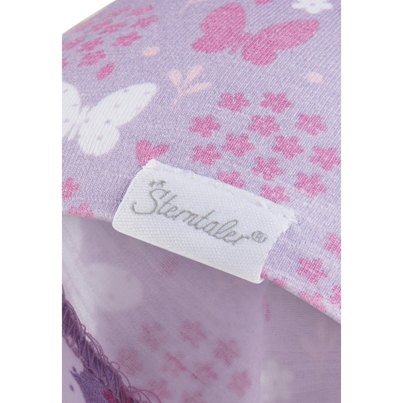 Sterntaler Girls Printed Floral Beanie Hat, lilac