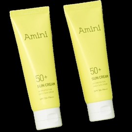 Amini Daily Hypoallergenic Moisturizing Sun Cream 50ml / 아미니 데일리 저자극 수분 선크림 50ml x 2개 1+1 혼합자차 민감성 백탁없음
