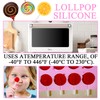 2Pcs Silicone Hard Candy Chocolate Molds, Round Non-stick Silicone Lollipop