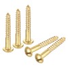 sourcing map Wood Screws M3 x 20mm Slotted Round Head
