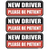 GEEKBEAR New Driver Car Magnet (3 Pack) - Rectangular Shape,