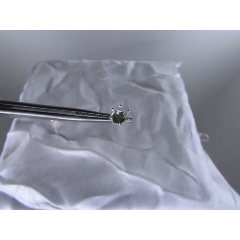 Unbranded Solid Sterling Silver 6 Millimeter Round (6 prong) Snap-tite