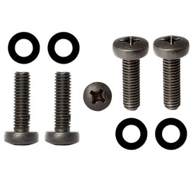 Black M8 x 12mm TV Wall Mount Bracket Screws for TVs All Brands Pan Head Bolts + Washers G02C