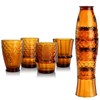 Frcctre Set of 4 Koi Fish Design Drinking Glasses, Stackable