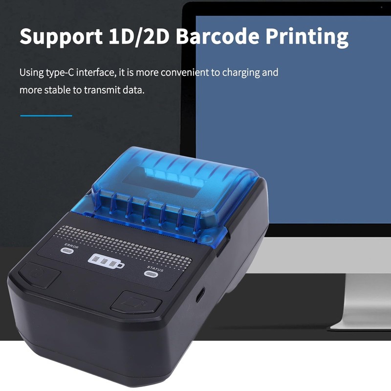 Thermal Label Maker Machine, USB & Bluetooth 58mm Thermal Label