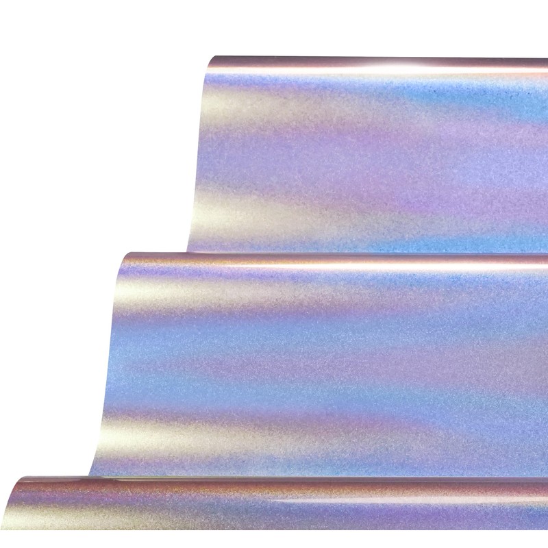 VViViD+ Ultra Gloss Silver Rainbow Metallic Vinyl (6ft x 59"