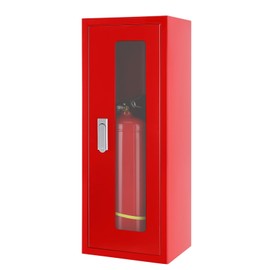 Fire Extinguisher Cabinet ,Wall Mount Fire Extinguisher Box ,Surface Mounted,25-9/16" H x 9-13/16" W x 6-7/8" D Heavy Duty Fire Extinguisher Mount Stainless Steel (red)