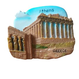 3D The Parthenon on The Acropolis in Athens Greece Landmark Resin Fridge Magnet Sticker Collectible Traveler Souvenir Gift