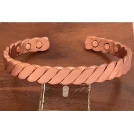 Shameg Copper Magnetic Bracelet Arthritis Pain Therapy Energy Cuff Bangle Twist Design
